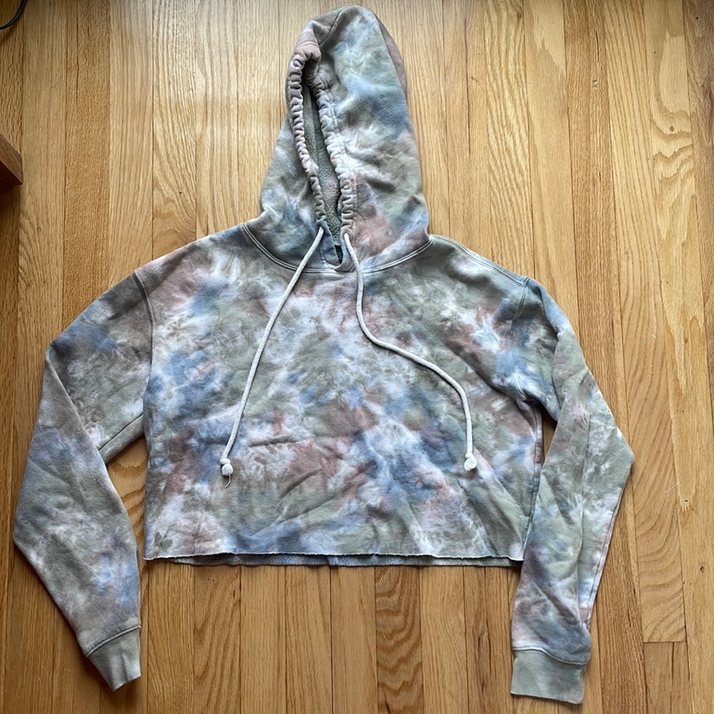 Cropped Tie Dye Hoodie - Wild Fable